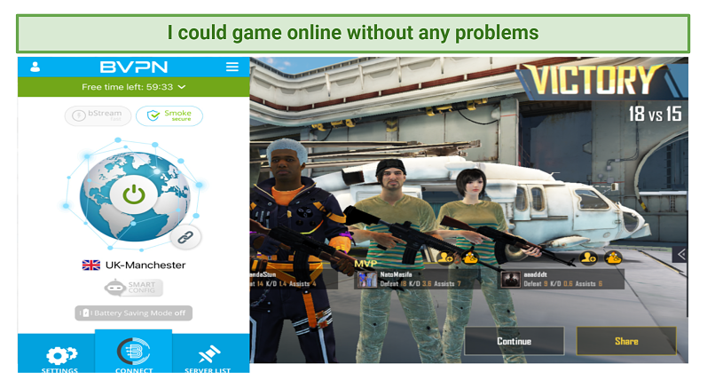 Are b.VPN’s Speeds Fast Enough for Gaming? Yes